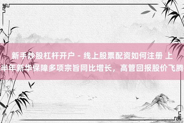 新手炒股杠杆开户 - 线上股票配资如何注册 上半年新华保障多项宗旨同比增长，高管回报股价飞腾