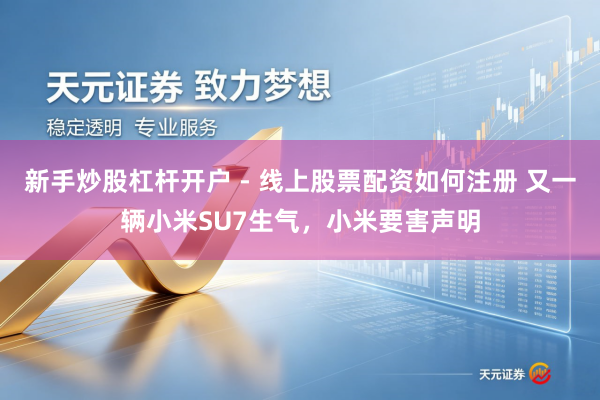新手炒股杠杆开户 - 线上股票配资如何注册 又一辆小米SU7生气，小米要害声明