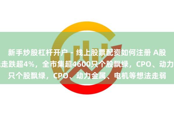 新手炒股杠杆开户 - 线上股票配资如何注册 A股收评：创业板指低开低走跌超4%，全市集超4600只个股飘绿，CPO、动力金属、电机等想法走弱