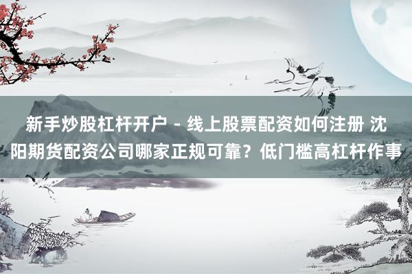新手炒股杠杆开户 - 线上股票配资如何注册 沈阳期货配资公司哪家正规可靠？低门槛高杠杆作事